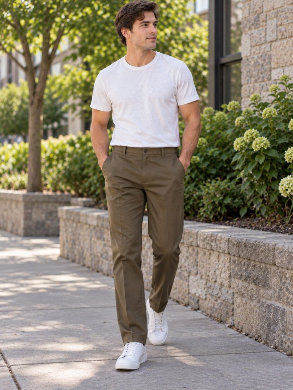 Dockers Men’s 38x32 Straight Fit Chino Pants Brown Khaki